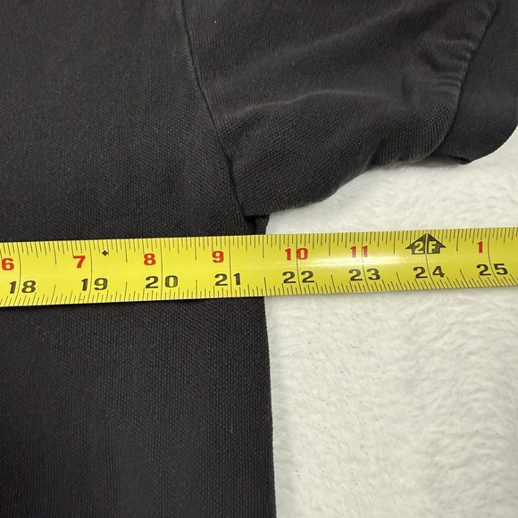 Polo Ralph Lauren Polo Shirt Mens Medium Black Pique Short Sleeve Red Pony Logo - Picture 8 of 10